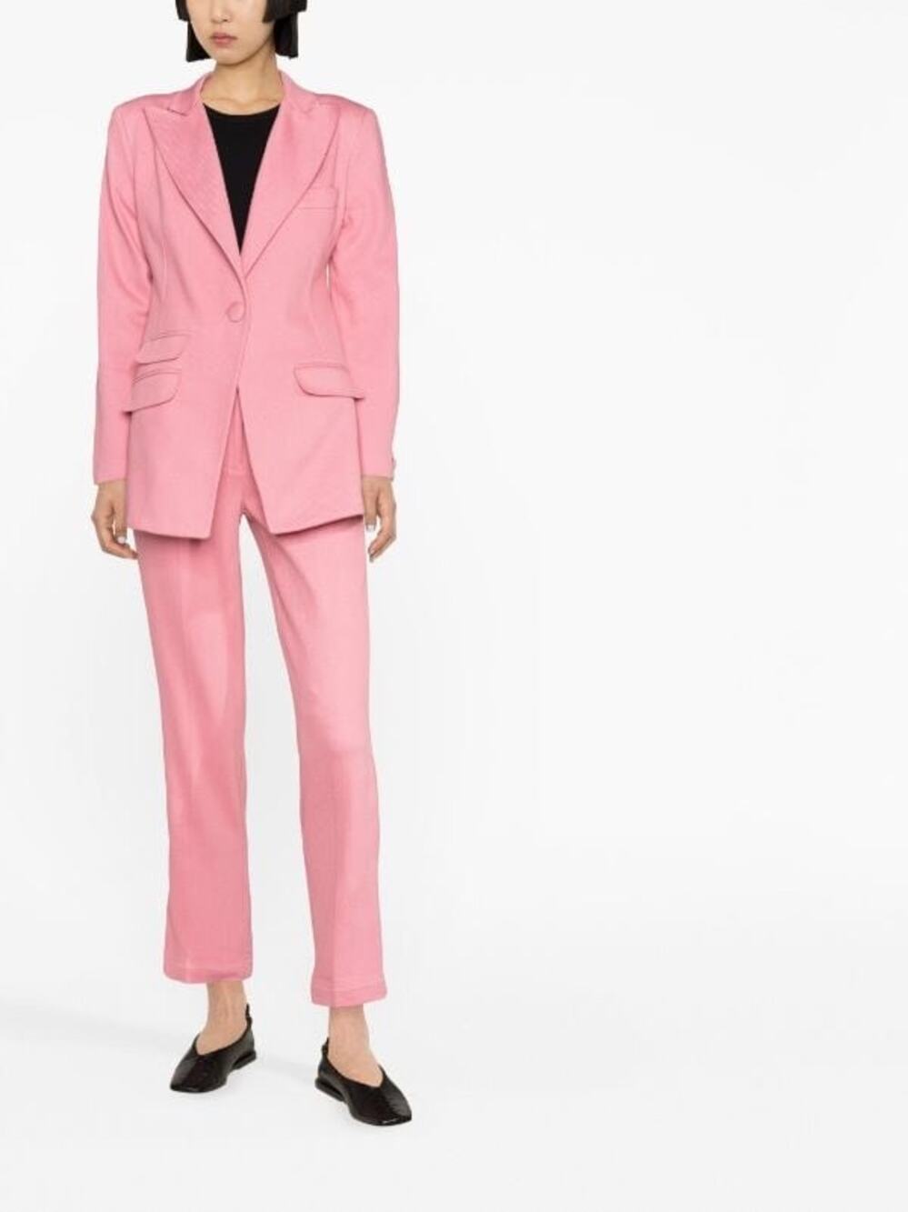 THEBE MAGUGU Bubblegum Pink Backless Single-Breasted Blazer Size XS